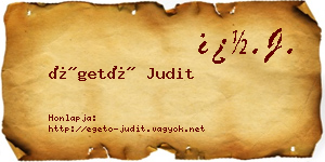Égető Judit névjegykártya